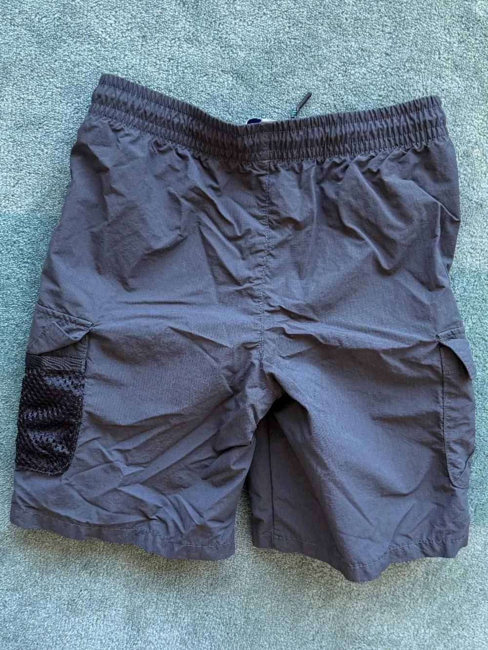 Boys Charcoal Quick-Dry Cargo Shorts with Mesh Pocket | Lightweight Outdoor